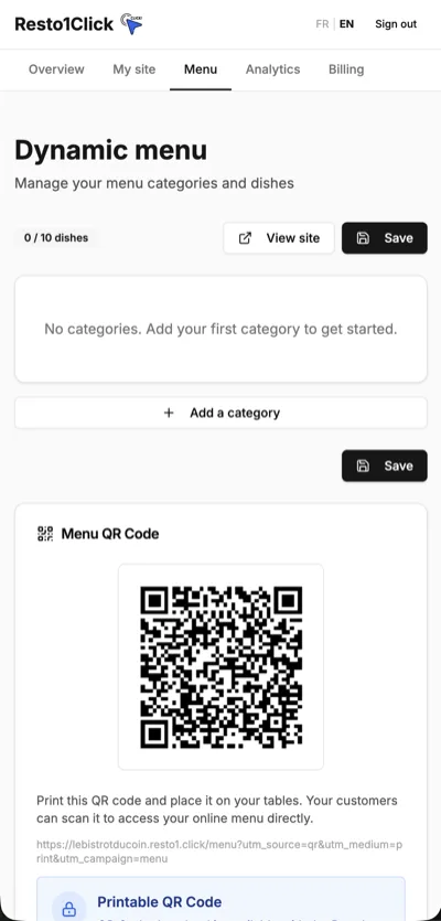 Editing your menu from a smartphone on the restaurant floor